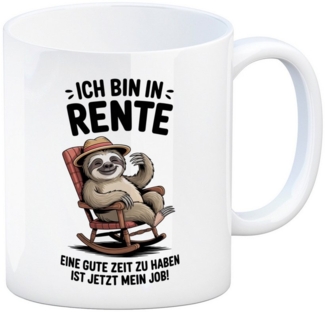 speecheese Tasse Faultier Ruhestand Kaffeebecher für Rentner