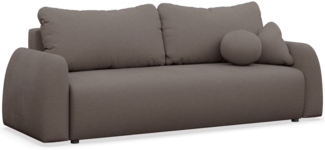 Selsey 'Nubelle' Sofa 3-Sitzer mit Schlaffunktion & Stauraum, Chenille, braun