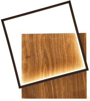 ECO Light 9240-PL2-Q WO LED Deckenleuchte OVEST schwarz mit holz
