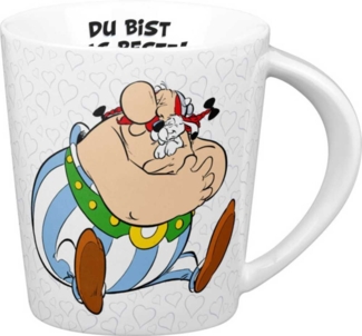 KÖNITZ 1111342589 Becher Obelix & Idefix - Du bist das Beste 380 ml Porzellan