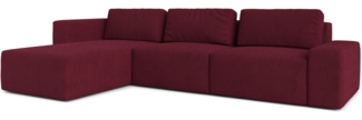 AX LIVING Couch XXL L Form Arkleton Ecksofa Groß Bordeaux 360 cm L