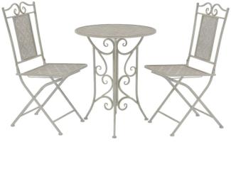 vidaXL 3-tlg. Bistro-Set Stahl Grau 43153