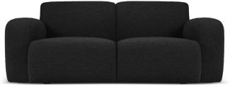 Micadoni Boucle Sofa Molino 2-Sitzer Boucle Schwarz