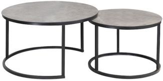 2er-Set Couchtisch Wohnzimmertisch Atlanta 80x80 cm 60x60 cm