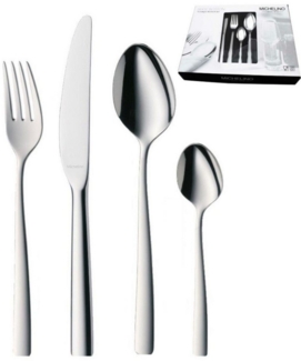 KESSMANN Besteck-Set 16 Teiliges rostfreier Edelstahl 4 Personen silber Menü Essbesteck (16-tlg), 4 Personen, Edelstahl, Menübesteck Tischbesteck Messer Gabel Löffel Tafelbesteck Set