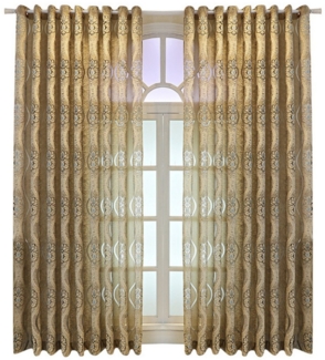 BYSURE Gardine, Ösen (2 St), halbtransparent, luxuriöse Jacquard Vorhänge