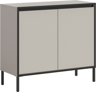 INOSIGN Kommode NORT, Höhe: 92 cm, mit Metall Stabfuß, 2 Türen, 2 Einlegeböden, Anrichte, Sideboard, Schrank, Board, Highboard