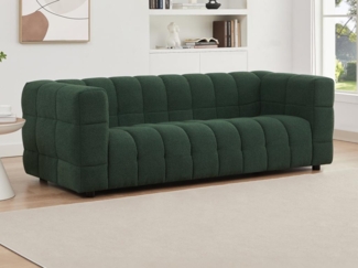 Vente-unique - Sofa 3-Sitzer - Bouclé-Stoff - Grün - LERICI von Pascal Morabito