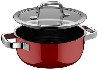 WMF Bratentopf Fusiontec Mineral Pro, Edelstahl, Glas (1-tlg), kratzfeste Oberfläche, wärmereduzierende Hohlgriffe, Made in Germany