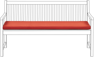 Sitzbankpolster Kissen Ohne Muster VIVARA 152 x 54 cm Dunkelrot