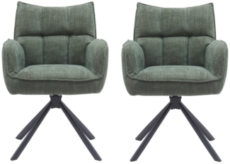 freiraum Armlehnstuhl Marilla (2er-Set), (2er-Set) Federkern, Drehfunktion, waldgürn - 59 x 86 x 65 (BxHxT)