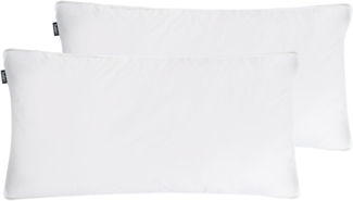 Set mit 2 Kissen FELDBERG Hoch Entenfederchen und daunen 40 x 80 cm Weiß