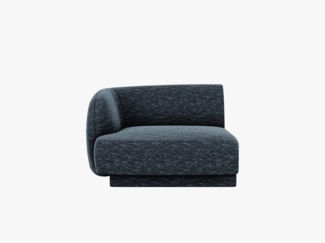 Micadoni Eckmodul Miley 1-Sitzer Chenille Königsblau Links