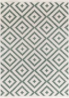 OTTO home Teppich Ronda Wendeteppich, rechteckig, Höhe: 5 mm, Sisal-Optik, Flachgewebe, In- und Outdoor, geometrisches Boho Design