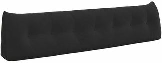 vidaXL Rücken Kissen Schwarz 200 x 24 x 50 cm Samt 42014609