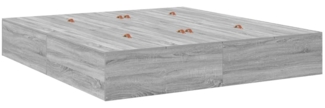 vidaXL Aufbewahrungsbettgestell Graues Sonoma 180 x 200 cm 3335402