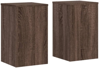 vidaXL Pflanzenständer 2 Stk. Braun Eiche 30x30x50 cm Holzwerkstoff 852921