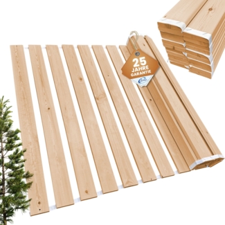 Coemo Rollrost 160x200 cm Lattenrost ROMO aus Massivholz mit 21 Leisten