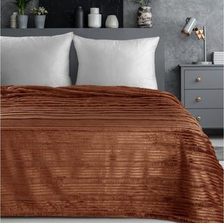 Wohndecke NINA, Eurofirany, Kuscheldecke mit Streifen-Steppung Gestreifte Decke Gesteppt