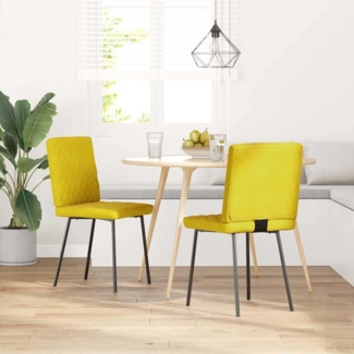 vidaXL Esszimmerstühle 2 Stk. Gelb Samt 4101110