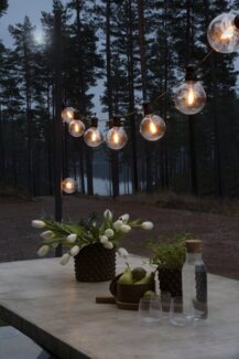 KONSTSMIDE No. 2394-800 LED globe Biergartenketten System Basis-Set retro Design IP44