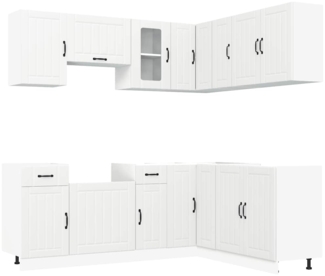 vidaXL 11-tlg. Küchenschrank-Set Kalmar Weiß Holzwerkstoff 3314941