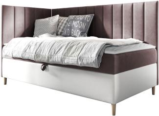 Boxspringbett Chapeni 'Junior 3' rosa 90 x 200 cm Links