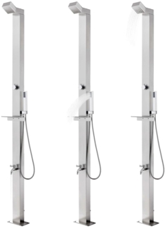 vidaXL Gartendusche 220 cm Edelstahl 315939