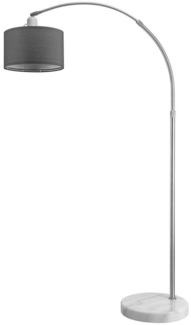 Monzana Bogenlampe schwenkbar / höhenverstellbar, Edelstahl / Polyester grau, 150-175 cm