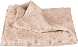 roba Babydecke 'Frosty Almond' 80x80 in Strickoptik - GOTS & Oeko Tex - Beige