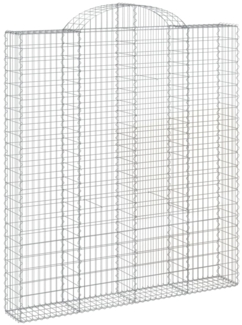 vidaXL Gabione mit Hochbogen 200x30x220/240 cm Verzinktes Eisen 153491