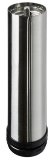 Hettich Möbelfuß 6,0 x 20 - 23 cm Edelstahl-Optik - 1 Stück