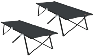 vidaXL Klapp-Sonnenliegen mit Tragetaschen – 2 Stück in Schwarz, aus 600D Oxford-Stoff. 42003169