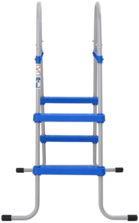 vidaXL Pool-Leiter, für Pools bis 84 cm, Stahl/Kunststoff Grau/Blau, 96 x 76 x 121 cm