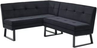 OTTO home Eckbank Geranie, Sitzbank, Essbank, pflegeleichter Strukturstoff, Eckbank inkl. Stauraum, Pulverbeschichtetes Metallgestell