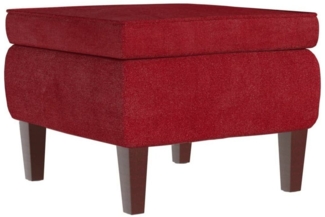 vidaXL Hocker mit Holzbeinen Weinrot Samt [329462]