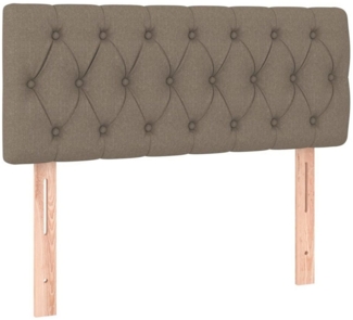 vidaXL Kopfteil Kopfteil Taupe 90x7x78/88 cm Stoff, (1 St)