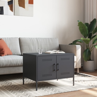 vidaXL Couchtisch Anthrazit 68x50x50,5 cm Stahl 843032