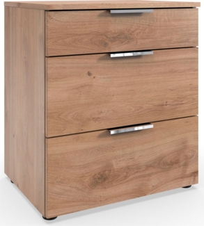 Nachtkommode Level Nachtschrank 54x41x61cm mit Schubladen Plankeneiche