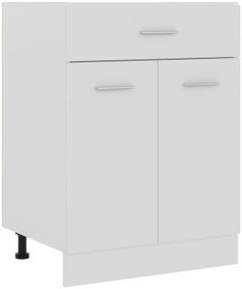 vidaXL Schubunterschrank Weiß 60x46x81,5 cm Holzwerkstoff