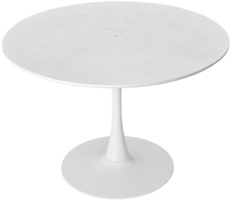 REDOM Esstisch Runder Esstisch aus MDF mit Metallbeinen (mit vierteiliger Patchwork-Tischplatte in Eichenholzoptik, Tischplatte mit Massivholzmaserung, Metallgestell, robuste Metallbeine, für Wohnzimmer, Küche und kleine Familien), 120 cm