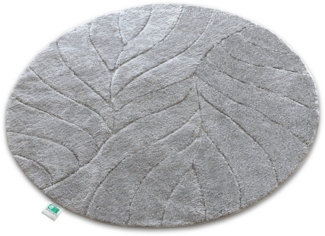 Kubus Duschmatte Elara, Runde Badematte aus hochwertiger Mikrofaser, Polyester, Rund, Rutschhemmend und kompatibel mit Fußbodenheizung