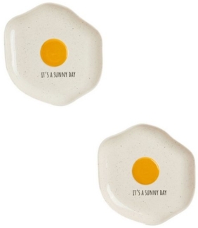 Next Brotteller Beilagenteller mit Eier-Slogan, 2er-Set, (2 St)