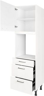 nobilia® Backofenumbauschrank "Flash", Ausrichtung wählbar, mit Schublade und zwei Auszügen und einer Tür, vormontiert, Breite/Höhe: 60/216,6 cm