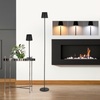 LETGOSPT Stehlampe 3 in 1 Kabellose Stehleuchte LED Dimmbar für Wohnzimmer 8000mAh-Akku, LED fest integriert, Kaltweiß, Naturweiß, Warmweiß, mit USB-C