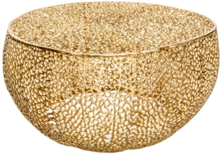 riess-ambiente Couchtisch LEAF 80cm gold - Metall, handmade, individuelles Blatt-Design (Einzelartikel, 1-St), montierter Beistelltisch mit filigranem Muster - ideal für Wohnzimmer
