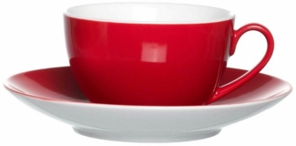 Ritzenhoff & Breker Doppio Obere, Obertasse, Ober Tasse, Geschirr, Porzellan, Rot, 200 ml, 516104