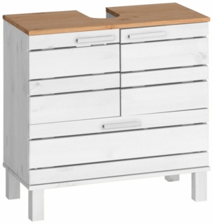 Home affaire Waschbeckenunterschrank JOSIE Breite 60, aus Massivholz, Metallgriffe, 1 Schublade & 2 Türen