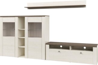 Home affaire Wohnzimmer-Set Larona, Wohnwand, Set 3 teilig, (3-St), bestehend aus 1 TV-Board, 1 Highboard,1 Wandregal