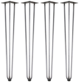 Zelsius Tischbein 4er Set Tischbeine aus Stahl, Rohstahl, (H) 71 cm, 3 Streben